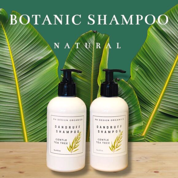PH Design‎ Organics Natural Tea Tree Dandruff Shampoo Botanical Gentle Hair Care - Picture 2 of 2